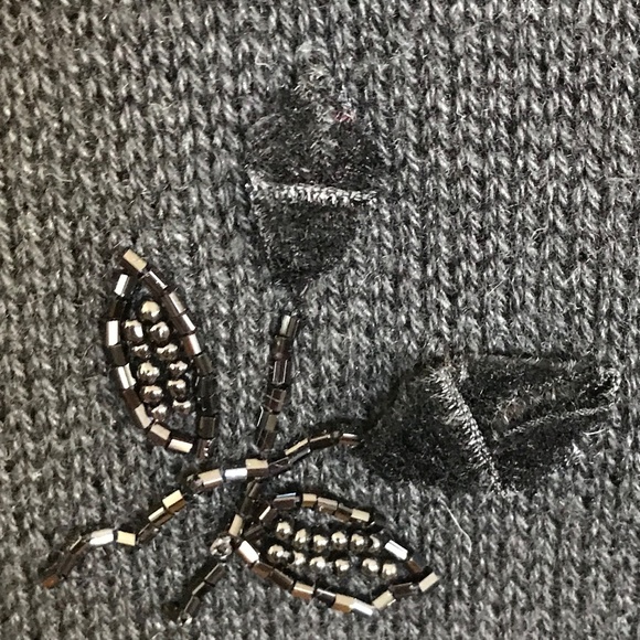 VICTORIA JONES Velvet Beaded Sweater Black Long Sleeve Women’s Plus Size 1X - Picture 9 of 16